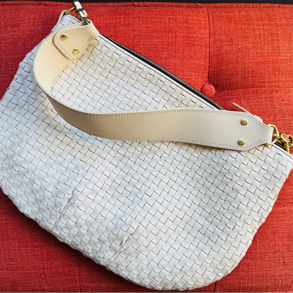 Clare V. Cream Woven Moyen Bag New w/ Dustbag - Picture 5 of 11
